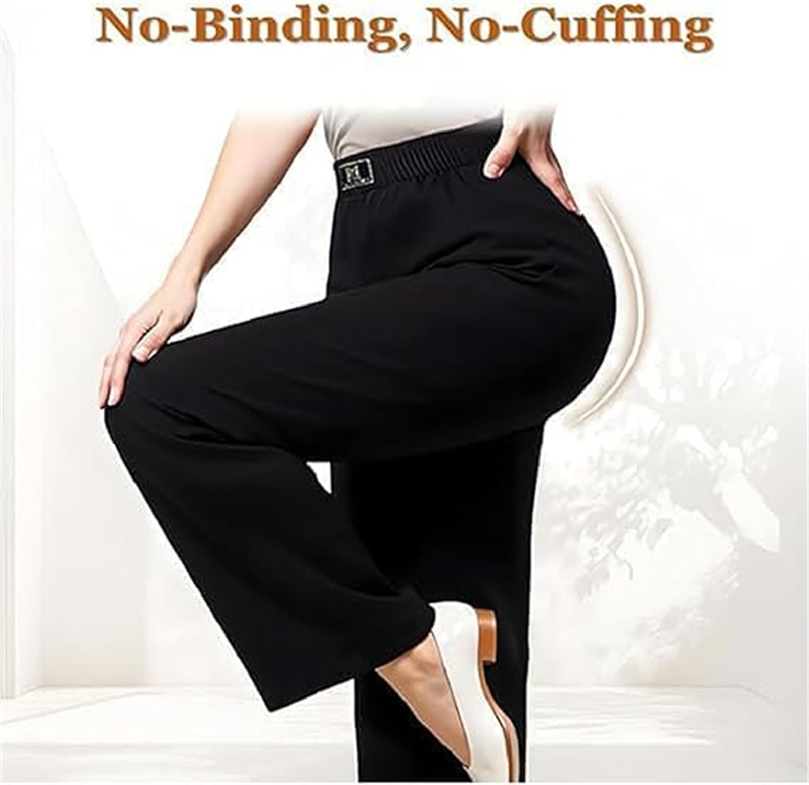 Pantaloni Comfort a Vita Alta, Morbidi e Setosi – Modello Elasticizzato a Gamba Dritta dalla vestibilità Perfetta, Ideali per Donne Over 50