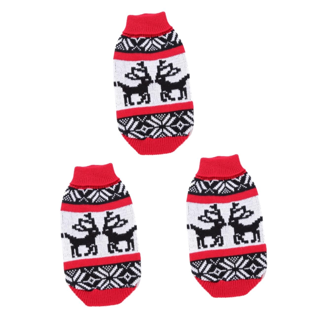 BESPORTBLE 3 Pz Vestiti da Cucciolo di Natale Cappotto di Cucciolo di Natale Vestiti per Cani di Piccola Taglia Cappotto Cane Cappottino Cane Abbigliamento Festivo per Animali Domestici Rosso
