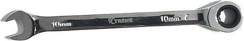 Xtreme Llave de trinquete de punto apretado de 0.394 in con movimiento de 5 y acero pulido endurecido para proyectos con espacios métricos estrechos