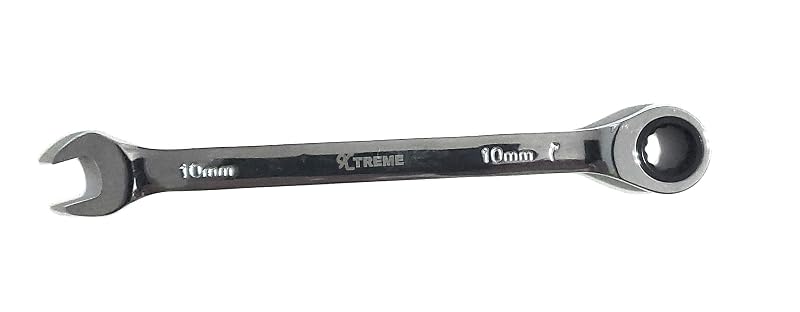 Chave Combinada com Catraca Xtreme 10 mm, Movimento de 5°, Encaixe de 72 Dentes e Aço Carbono, 1 peça
