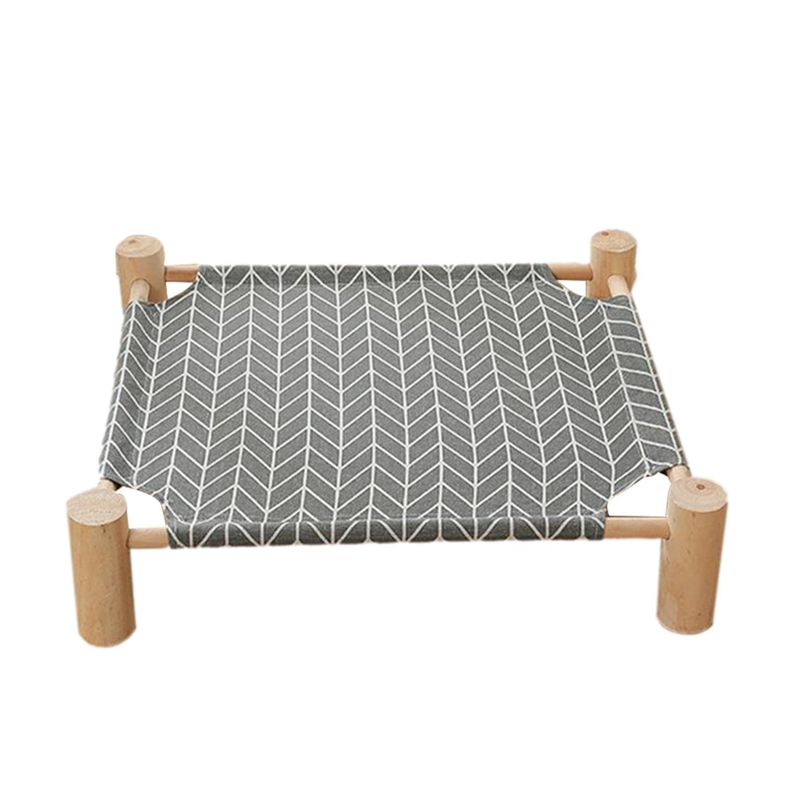 Cama elevada para Perros con refrigeración | Madera con refrigeración para Gatos para el Verano - Cama al Aire Libre y Hamaca