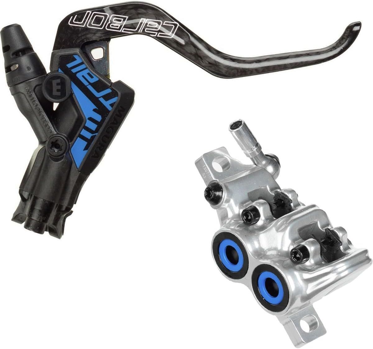 Magura Mt Trail Carbon Front/Rear Brake System, Black/Blue, One Size