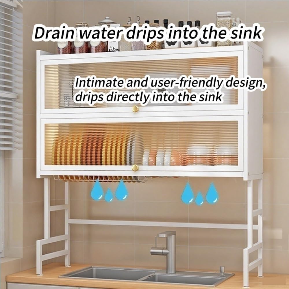 Scolapiatti da cucina da 75 cm, resistente, salvaspazio, soluzione essenziale per riporre pentole e accessori da cucina