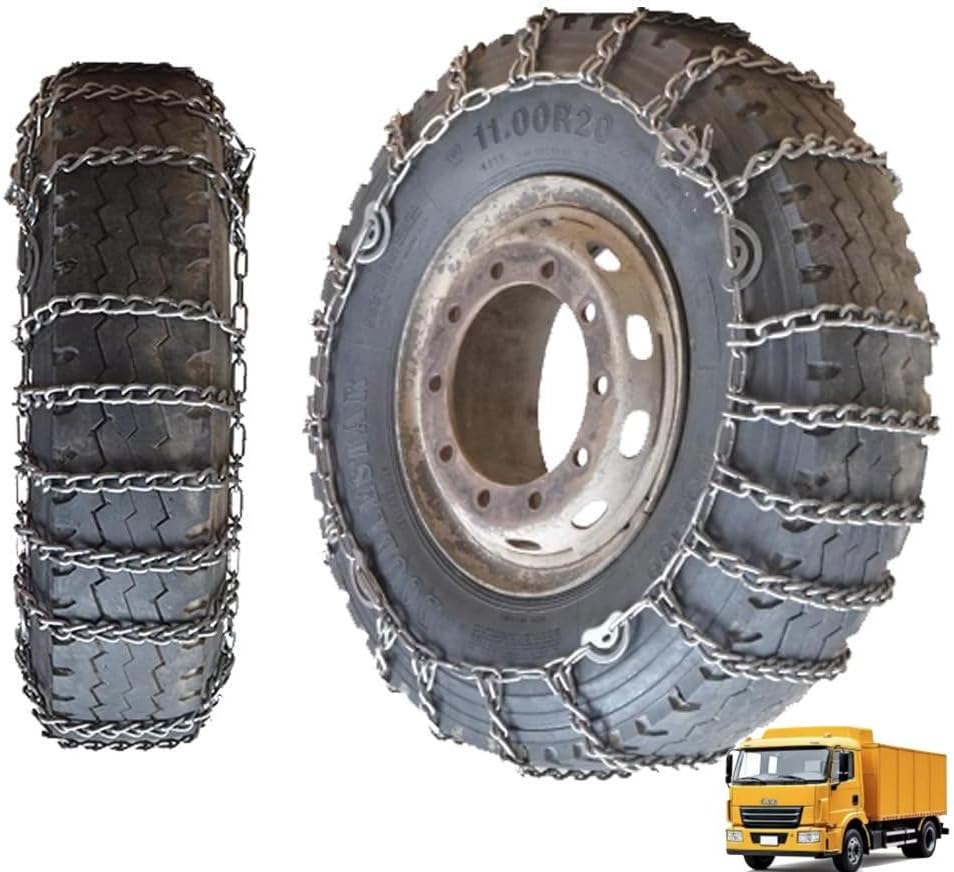 9mm Set of 2 Snow Tire Chains for Car SUV Pickup Trucks Van Trucks ATV Semi Trucks Light Truck in Snow, Ice, Sand and Mud 6.00-14 9mm 315/70R22.5