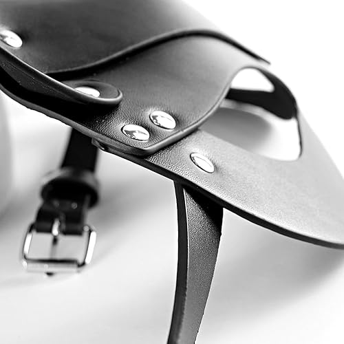 Miniatura 2 de NAOPSY Máscara de cuero de ojo de gato, máscara de mascarada, máscara de cara de gato, máscara de gato gigante, máscara de gato para adultos y