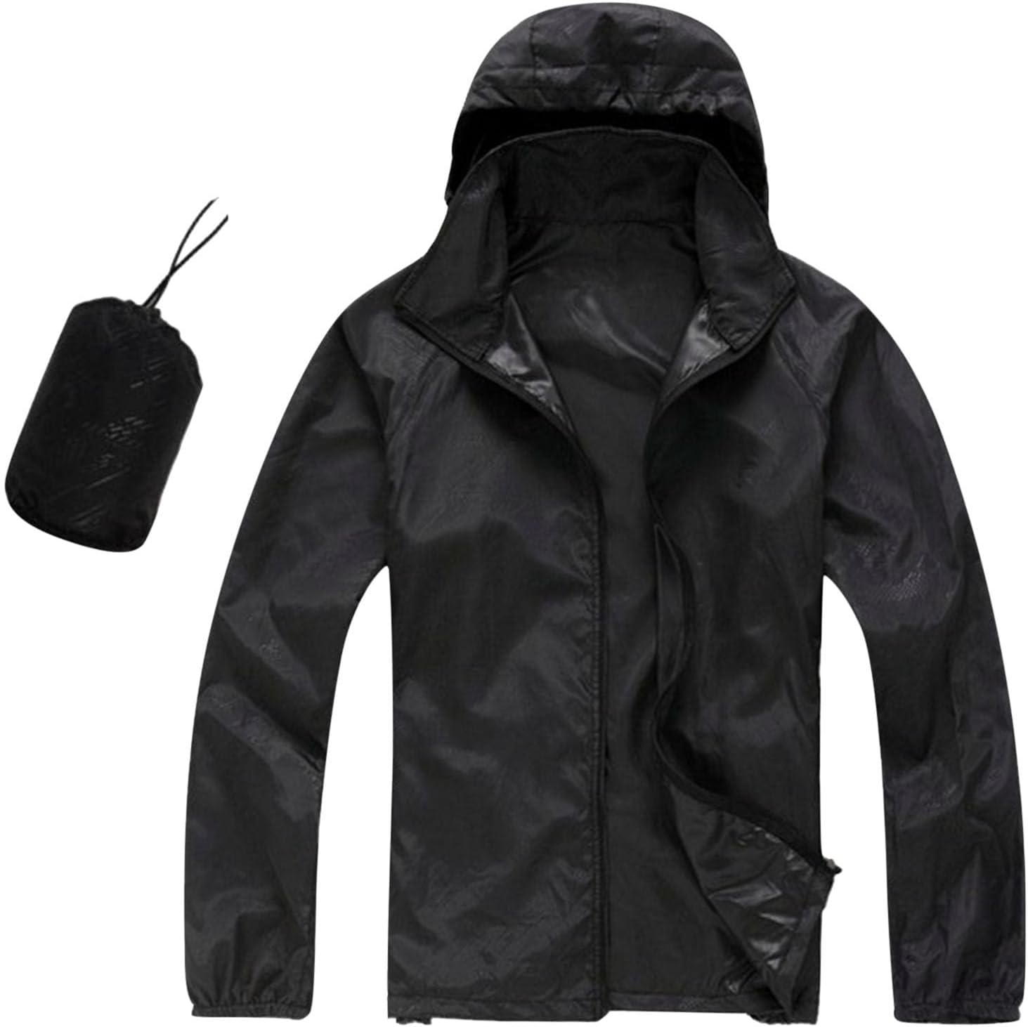 Veste Randonnée Extérieur Rrongwn Manteau De Pluie Pour Homme - Imperméable - Noir Kway Grande Taille Homme 7xl