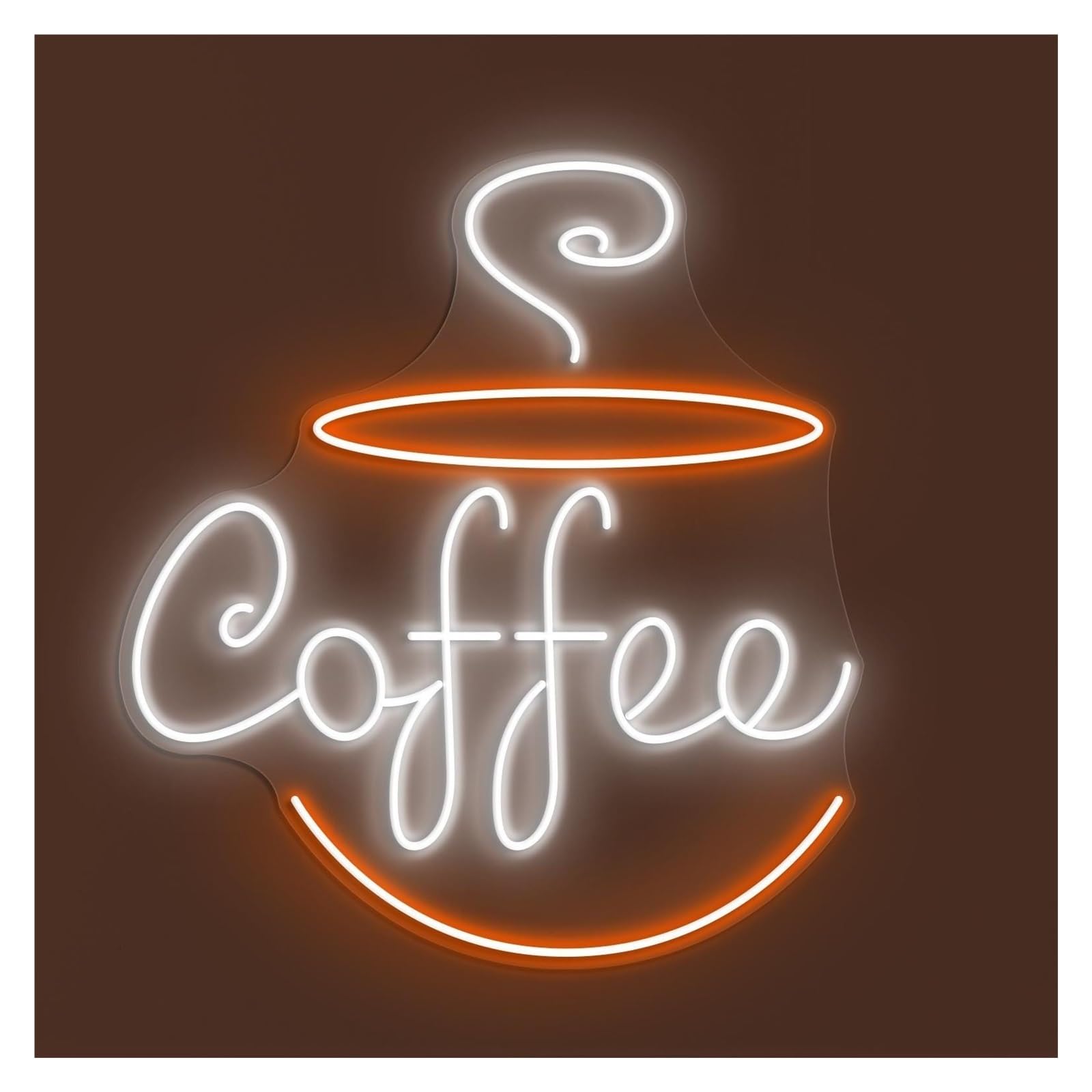 RONGCH Hanging Art Signs Coffee Neon Sign Handmade, Suitable for Restaurants Decor with Brightness Adjustable 45cm