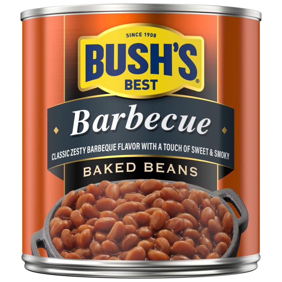 Miniatura 2 de BUSH'S BEST Frijoles horneados enlatados de 16 onzas, fuente de proteína y fibra a base de plantas, bajos en grasa, sin gluten, (paquete de 12)
