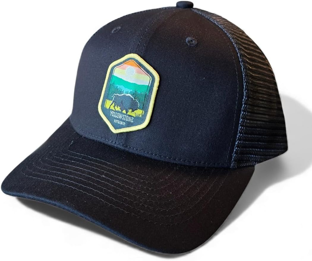 Yellowstone Trucker Hat with National Park Woven Patch