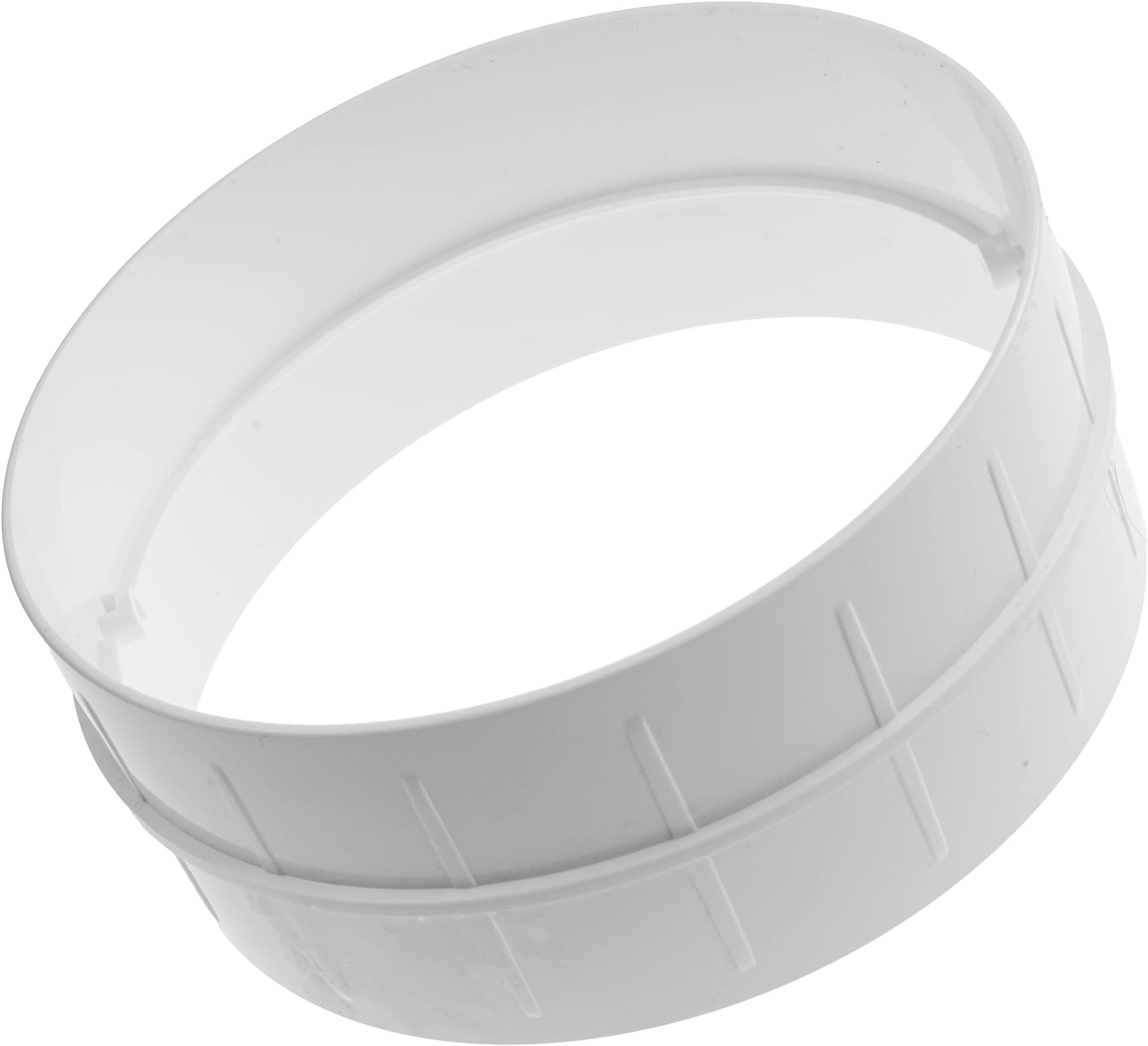 Vent Systems 6" Inch - White - Male Fit Duct Pipe Connector - ABS Plastic - Hose Dryer Vent Coupler - Flexible Or Straight Duct Coupler - Ducting Connection 6 Inch