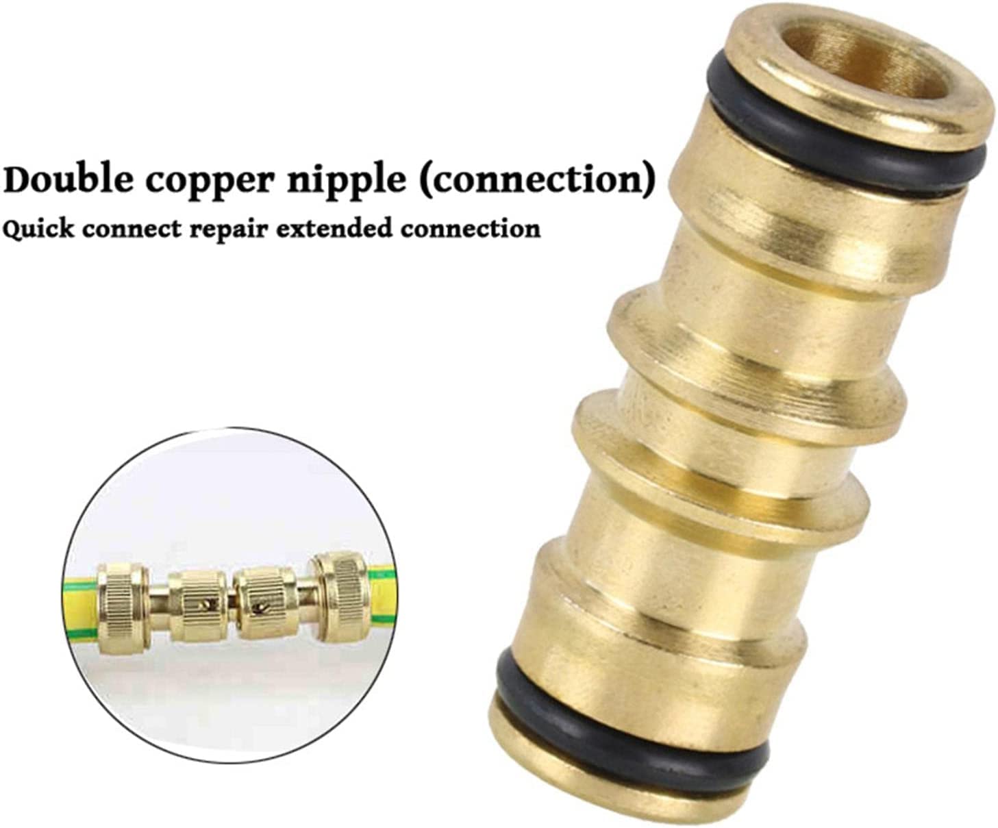 Hydrogarden Brass Double Male Hose Pipe Connectors Extender Garden Hose Pipe Tube Connectors for Extending Two Female Garden Hose Pipe Tube Ends (4 Sets) - Image 4