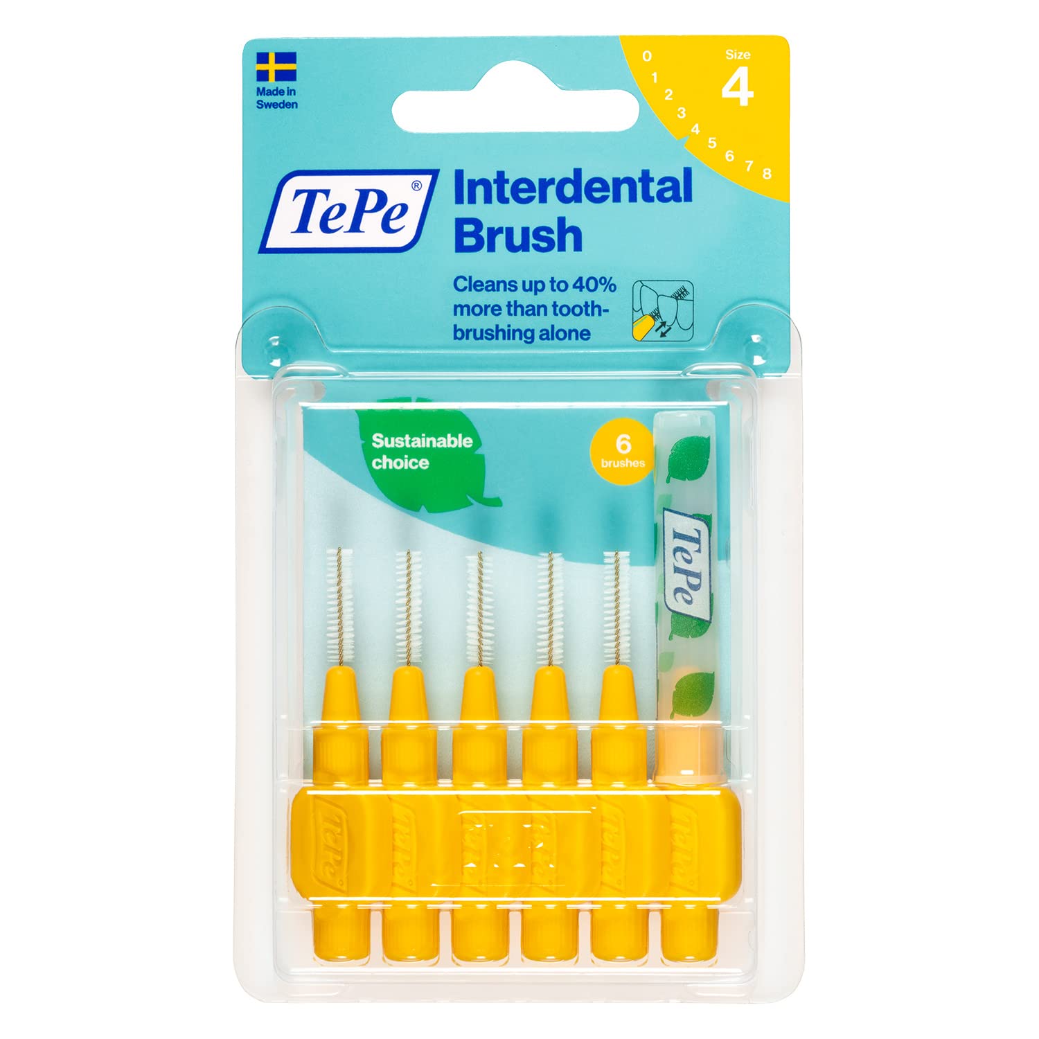 TEPE Blister 0.7 MM - SARI Diş Arayüz Fırçası (1 x 6 Adet)