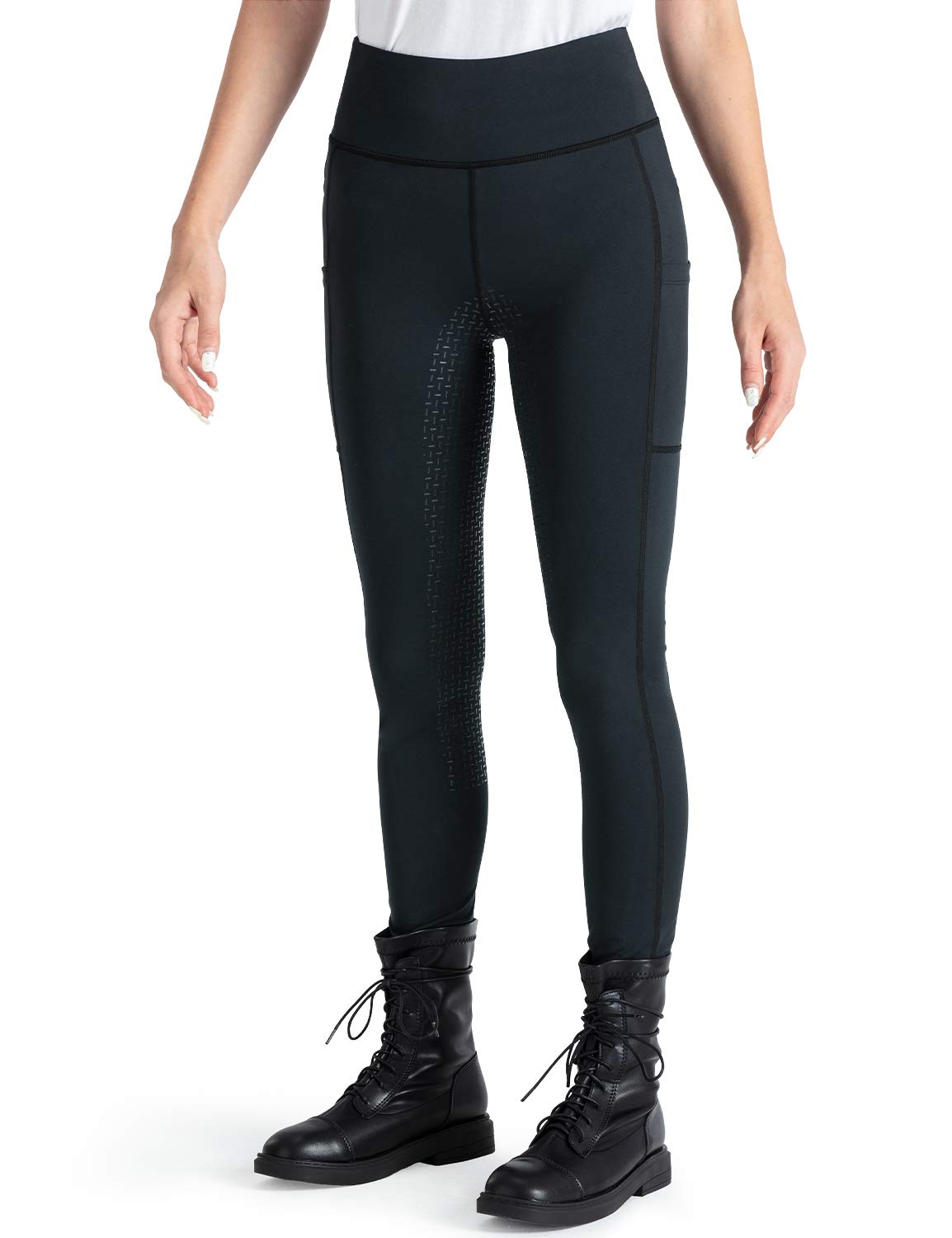 NAVISKIN Calzones de equitación para Mujer, Pantalones de equitación largas con Agarre de Silicona, Suaves y elásticas