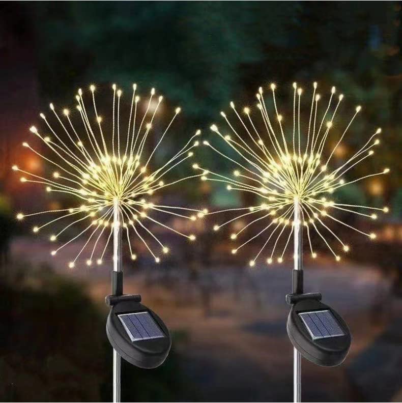 Feux d'artifice solaires imperméables et modulables pour pelouse