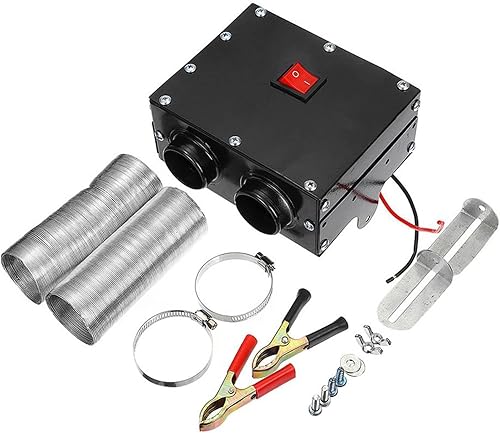 Miniatura 7 de TOPMELON - Calentador de coche para descongeladores de parabrisas de automóvil, 24 V, 500 W, calentador de coche portátil 2 en 1, calentador de