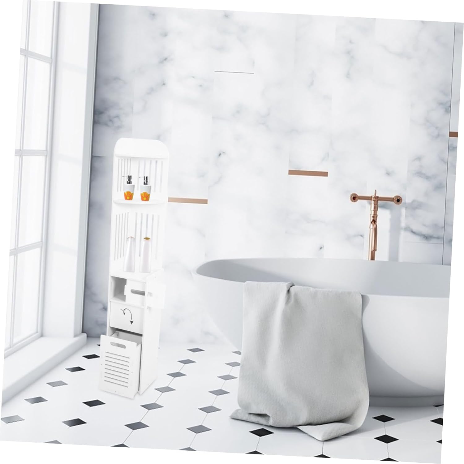 Bathroom Shelf Over Toilet Corner Cabinet Storage Organizer for Bathroom Supplies