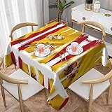 PHAYAH Mantel cuadrado con estampado de la bandera de España para mesas de comedor al aire libre, fiestas, patios, bufés, 152 x 152 cm