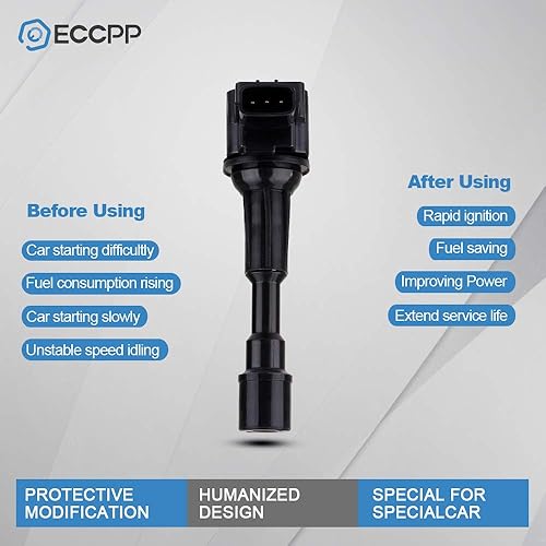Vista 2061 de ECCPP Bobinas de encendido portátiles de repuesto para automóvil compatibles con Infiniti I30/para Nissan Maxima 3.0L V6 2000-2001 Reemplazo