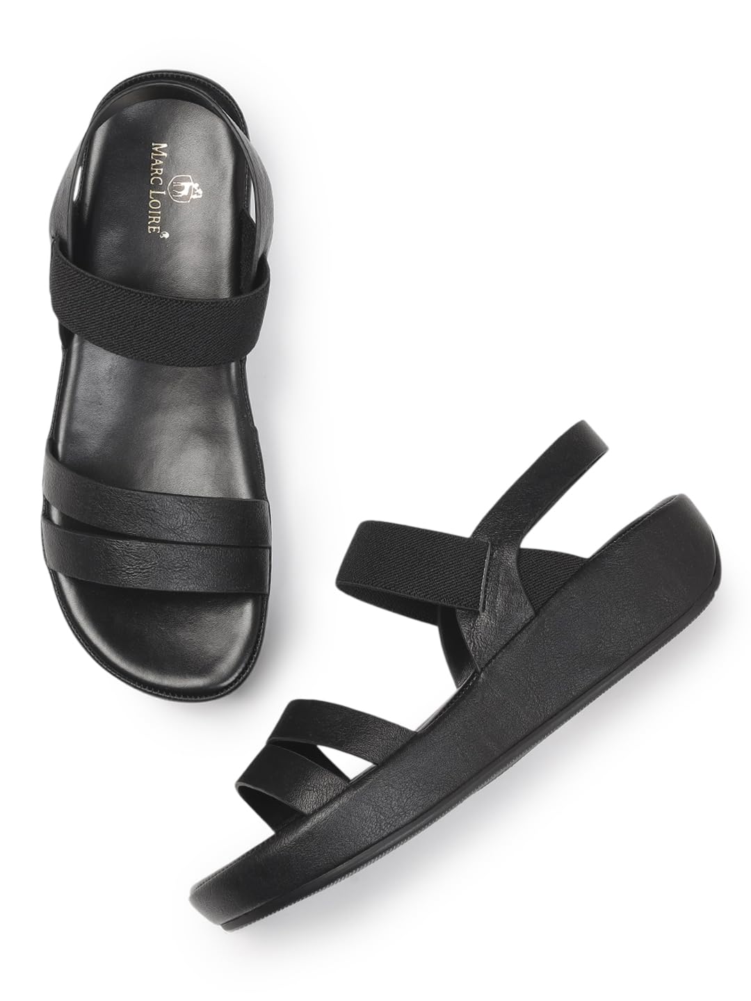 Women’s Flat Sandals with Backstrap Solid Pattern, PU Upper & Cushioned Footbed Office and Casual Wear-image-32