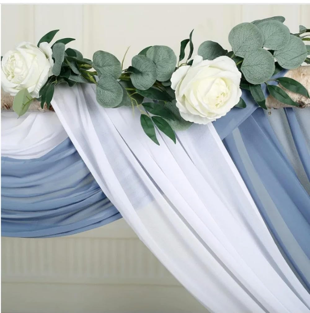 Tissu De Drapage D'arche De Mariage Semi-transparent, Décoration De Draperie En Mousseline De Soie For Toiles De Fond De Cérémonie Suspendues En Tulle, Idéal For Jardin Extérieur, Arrière-cour, Plage(
