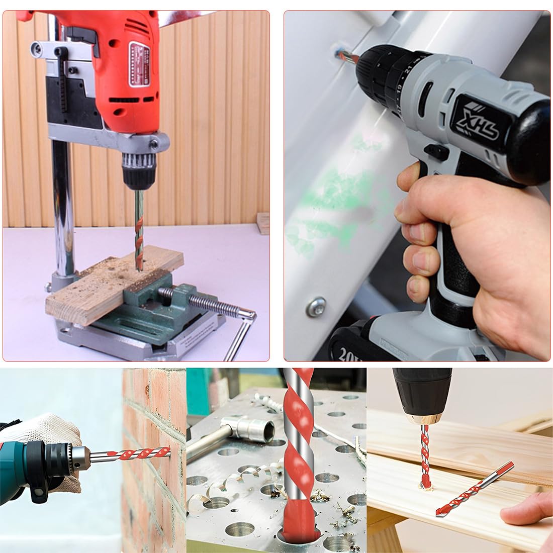 Juego De 6 Brocas Triangulares Multifunción – Punta De Carburo Para