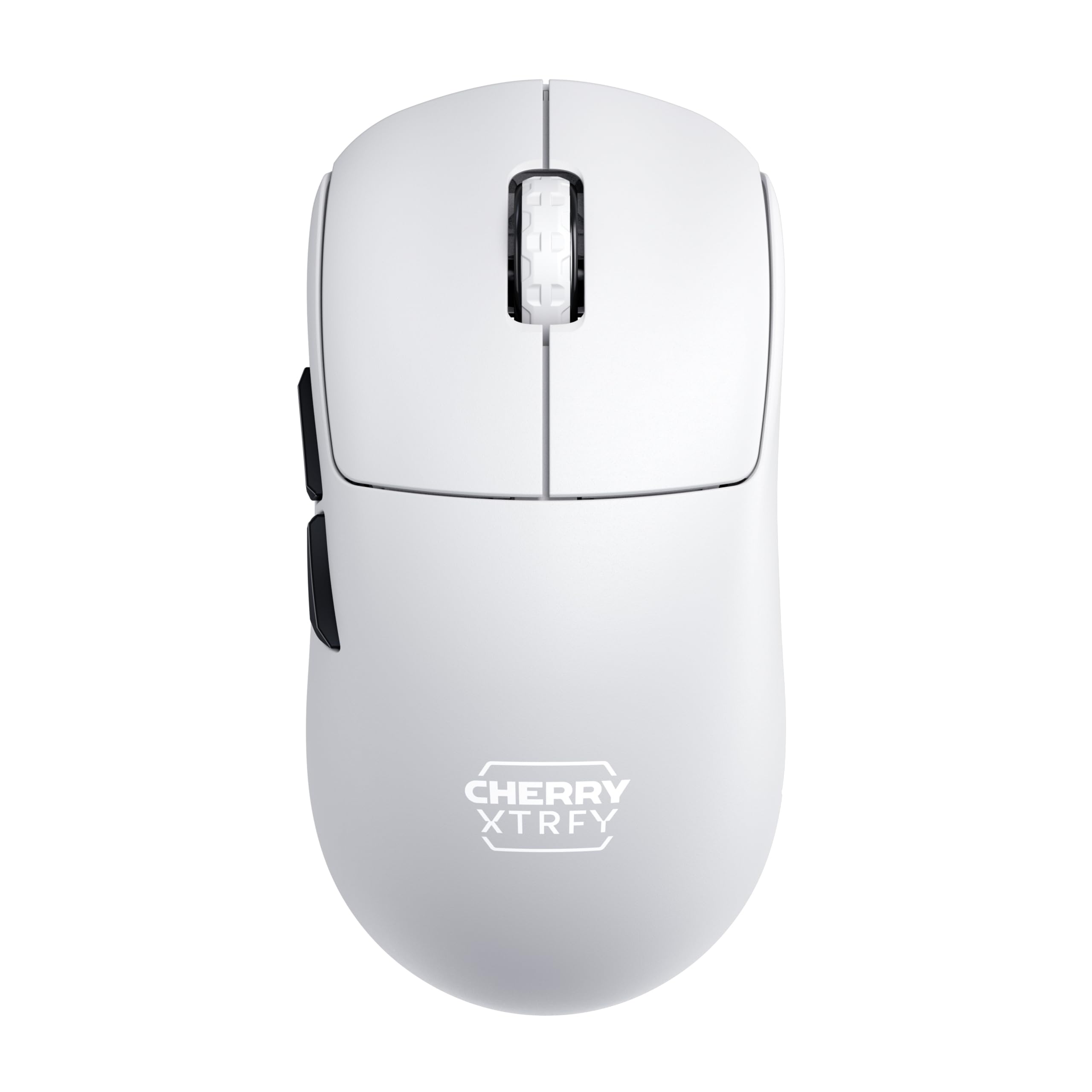 CHERRY XTRFY M68 Pro Wireless, Ultraschnelle Kabellose Gaming-Maus, 2,4 GHz Funk, Optimiert für esports, 8K-Mouse, Symmetrische Form mit Flacher Front, Weiß