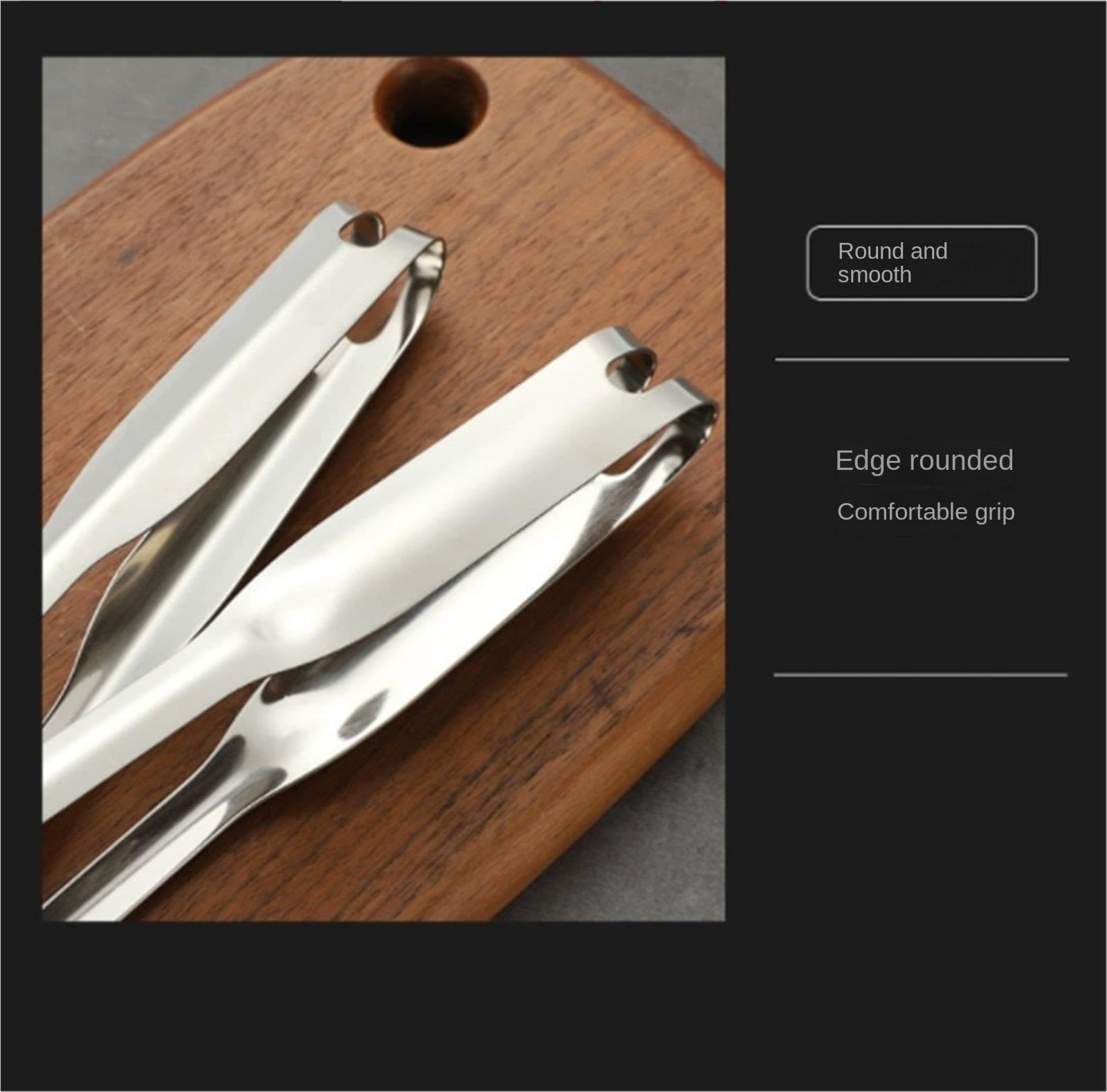 Küchenzange, Grillzange aus Edelstahl, silberfarben, 18–30 cm, for Grillen(30cm)