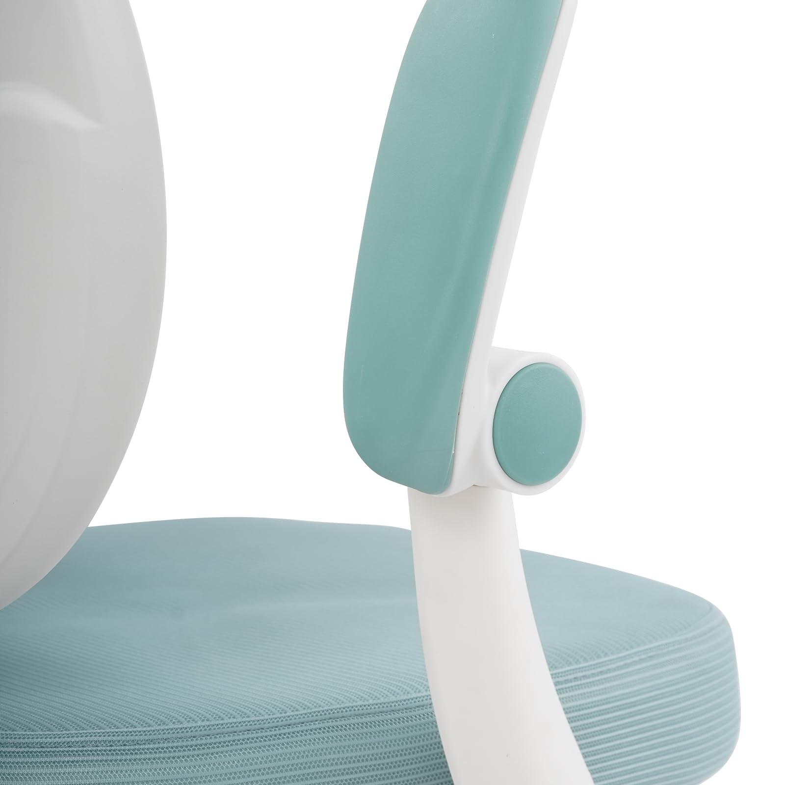 Silla de escritorio para niños con altura ajustable, reposabrazos ajustables, silla giratoria para niños con reposapiés, silla de escritorio para niños de 6 a 18 años (verde claro)