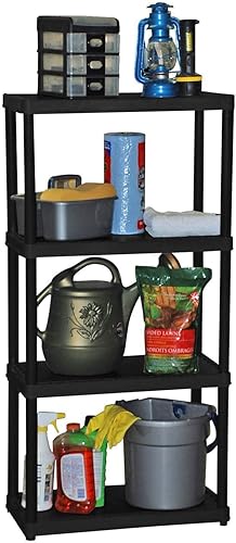 Miniatura 3 de Gracious Living Estantería de 4niveles, resistente, de peso ligero, de 48pulgadas, para garaje o interiores, soporta hasta 220libras, fácil de