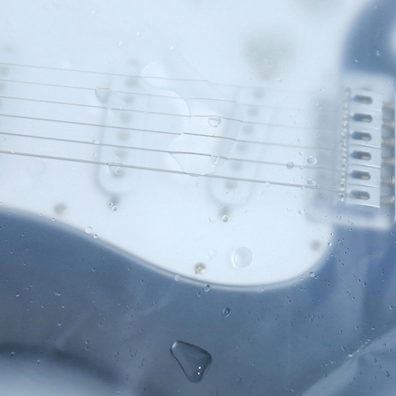 Gitarren-Staubhülle - Transparent Gitarrengehäuse, transparente matte Instrumentenhülle | Waschbare Staubschutzhülle Gitarrentasche, passt auf Akustikgitarrenhülle Vielseitige silberfarbene