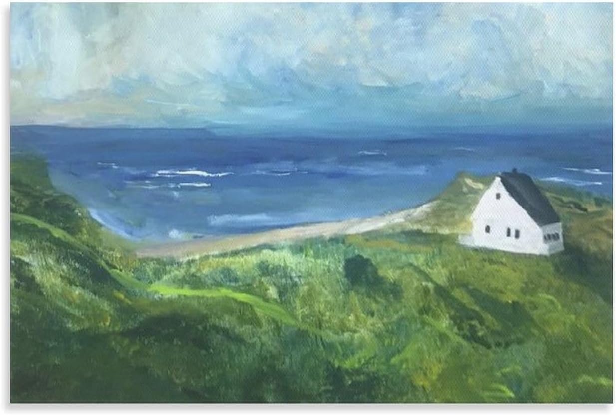 Matvsd Kohecs Edward Hopper Landscape Poster Farmhouse Canvas Wall Art Edward Hopper Prints Vintage Painting for Home Wall Decor Picture 30x45cm No Frame
