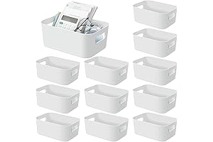 White Bins with Lids for Organized Spaces