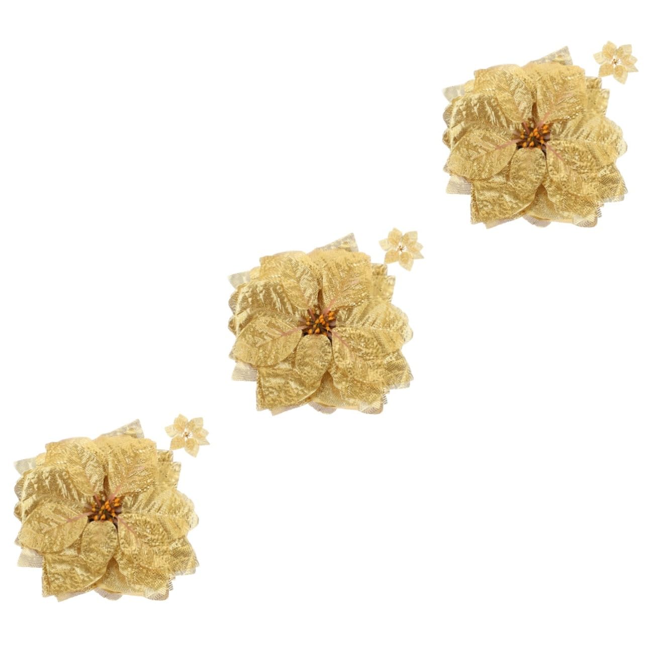 ifundom 84piezas Flores Artificiales De Poinsettia Falsas para Decoraciones Navideñas para Árboles Guirnaldas y Fiestas De Navidad