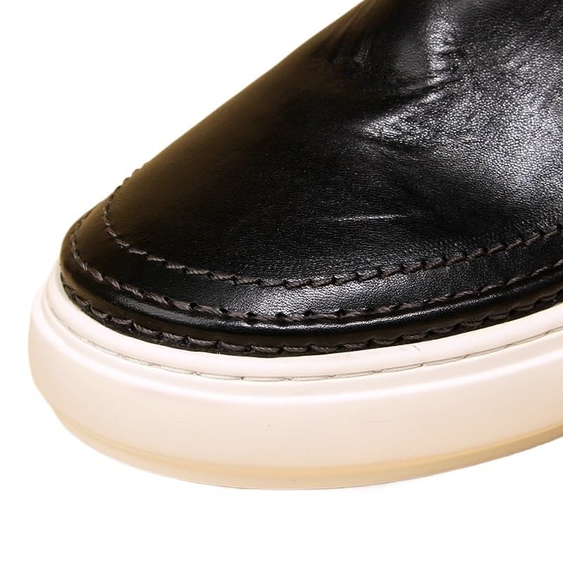 Men's Slip On Casual Loafers Shoes Business Classic Comfortable Sneakers Men's Thick-Soled Shoes Breathable Lining Lightweight Walking Driving Shoes(D,10.5)4