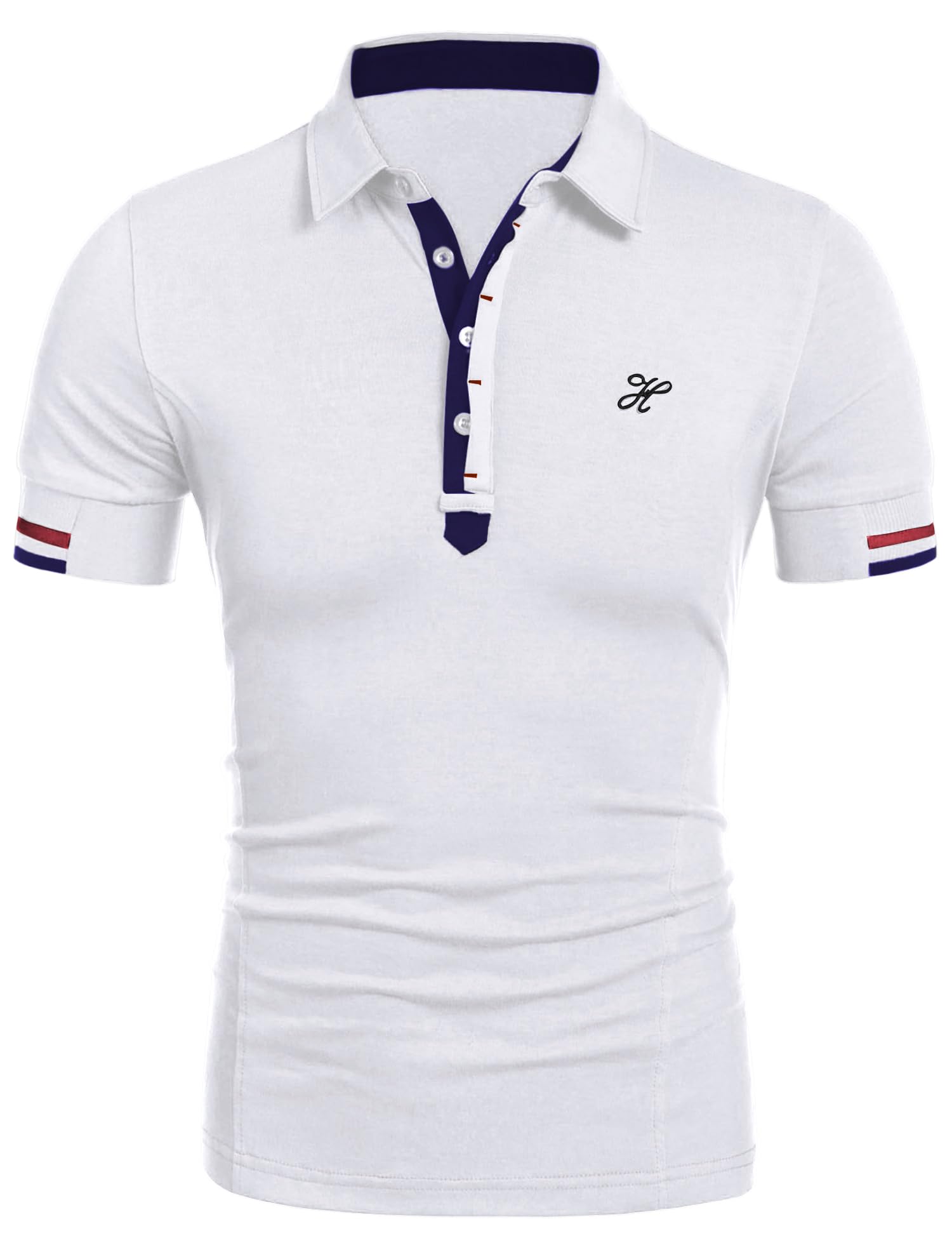 COOFANDY Poloshirt Herren Kurzarm Golf T-Shirt Männer Polohemd Sommer Muscle Shirts Sports Polo Slim Fit