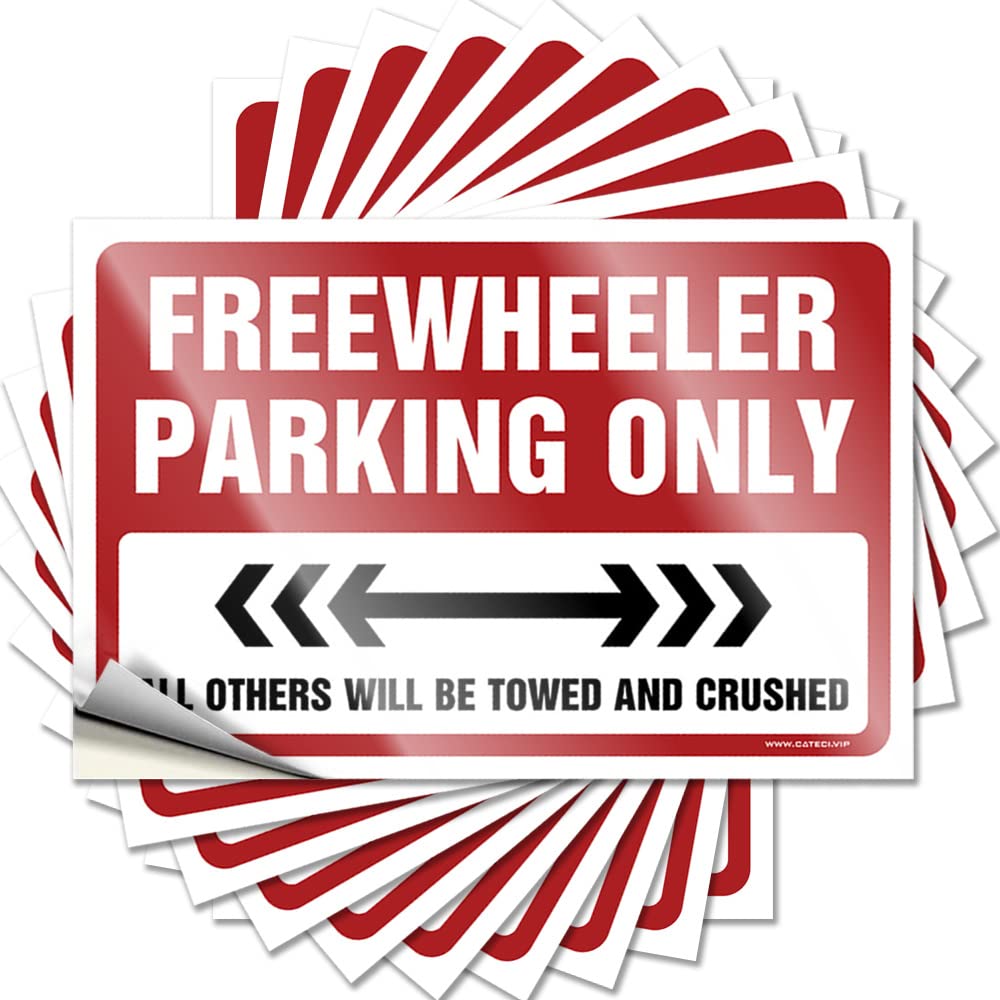 Freewheeler Parking Only Cozy Decorations for Patio - Sticker Bottle Removable Vinyl Decal(12X18CM)