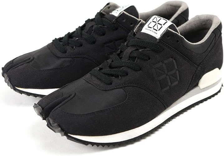 Amazon ウイニングフラッグス スニーカー メンズ Fla651 日本製 足袋スニーカー ローカット スエード 黒 Winning Flags ウイニング フラッグス スニーカー