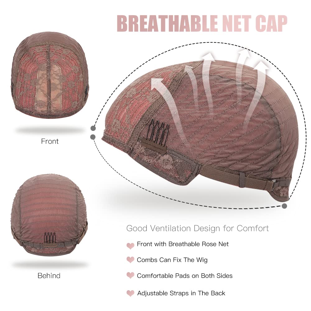 Amarlis Long Pink Wigs for Women, 24 Inch Pink Wig with Bangs Natural Silky Soft Synthetic Heat Resistant Fiber Wigs Hair for Daily Party Use - Image 6