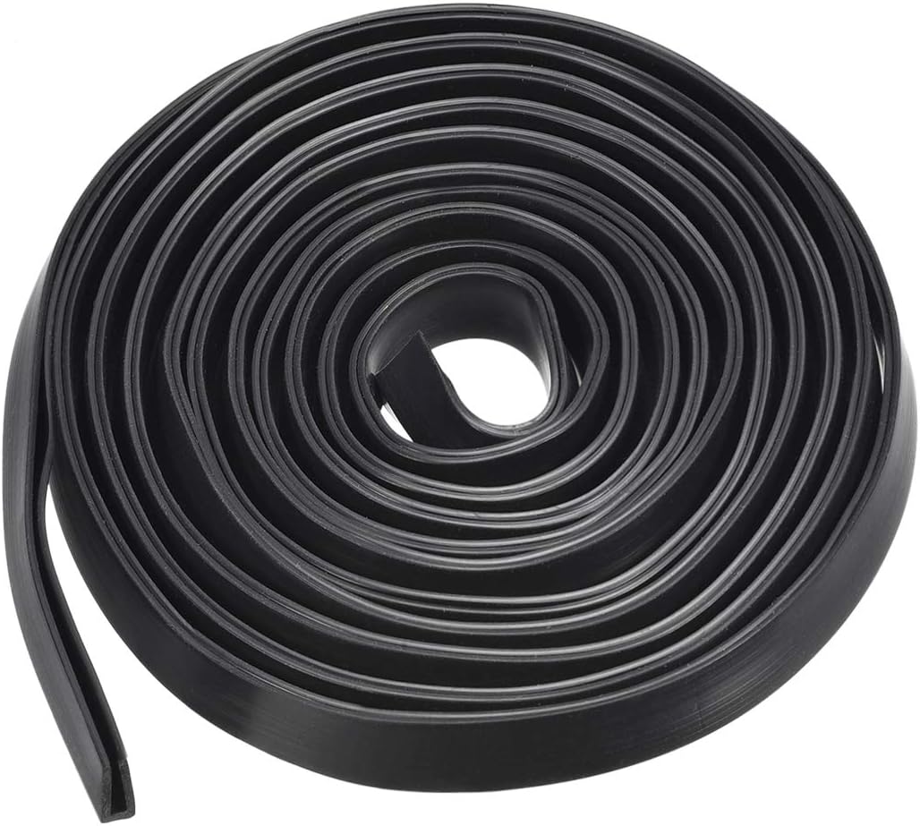 uxcell Edge Trim U Seal Extrusion, Silicone Black U Channel Edge