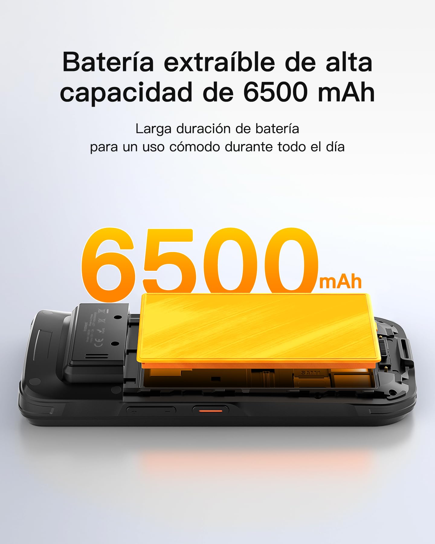 Inateck Android 12 PDA - Escáner de código de barras PDA de 6 pulgadas, pantalla táctil completa, lector 1D/2D con empuñadura de pistola, escáner Bluetooth IP66 6500 mAh, Wi-Fi 6 y 4G, para minoristas
