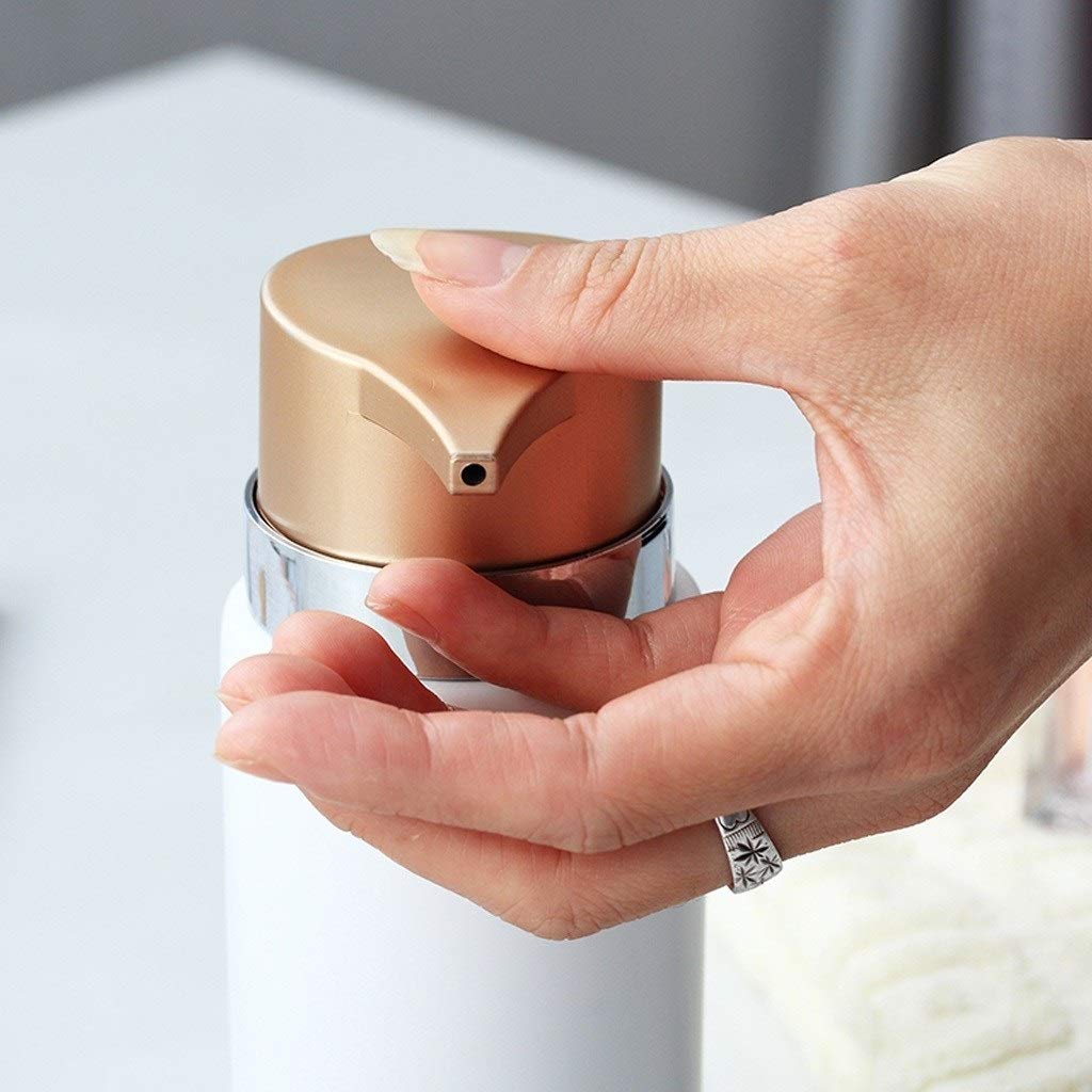dispenser sapone/Dosatori per sapone liquido Sapone liquido anti-disegno di pattino di Protezione Ambientale di ceramica di plastica dell'erogatore del sapone bottiglia grande Head16.5x6cm, 300ml / 10