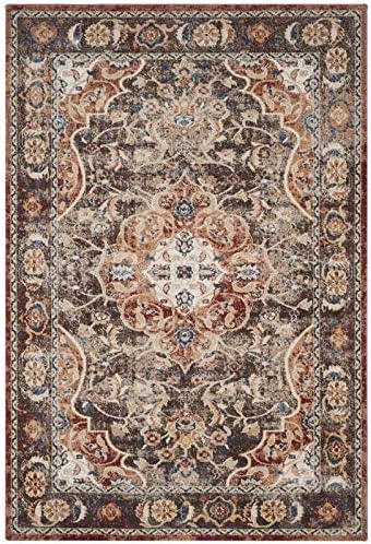 SAFAVIEH Bijar Collection 10' x 14' Brown / Rust BIJ648D Traditional Oriental Distressed Non-Shedding Living Room Bedroom Dining Home Office Area Rug