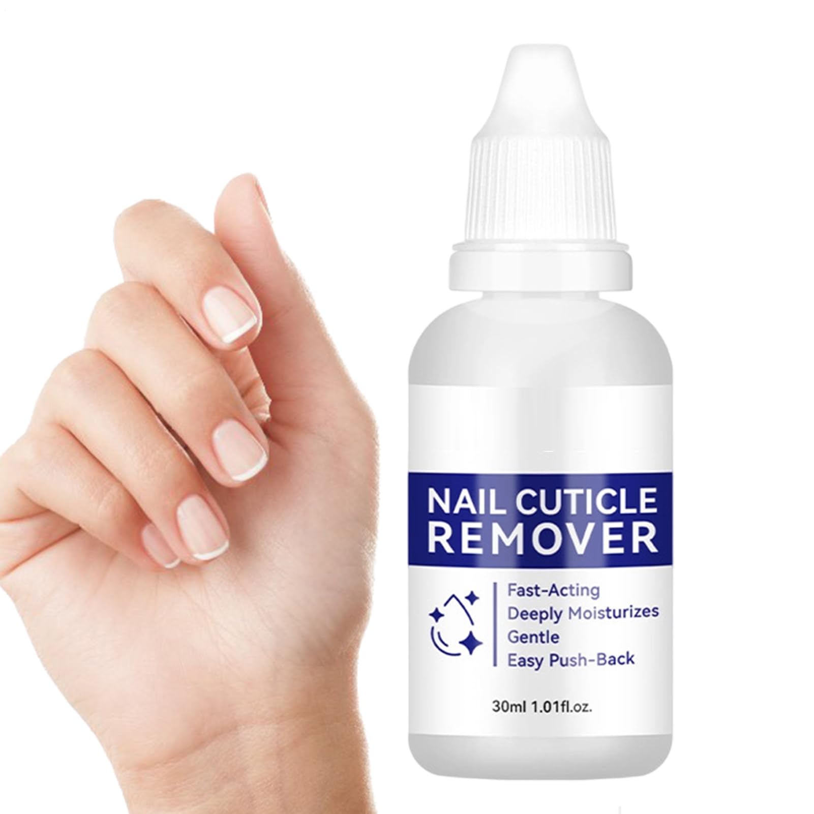 30ml Cuticle Remover Liquid, Hydrating Manicure Tool for Dry, Damaged, or Brittle Nails, Hangnails, Dead Skin, Hands and Feet, Routine, Home or Salon Use, Soft, Smooth, Easy Cuticle Care