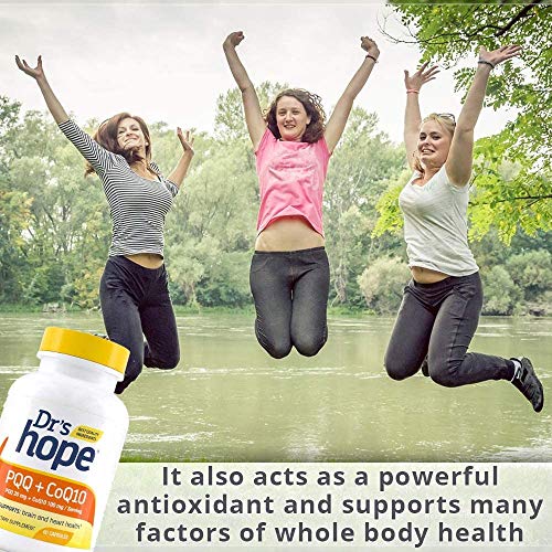 Dr's Hope Pqq + Coq10 - Pqq 20 Mg + Coq10 100 Mg 60 Capsules | Helps To Supports Brain, Immune - Rich In Antioxidants & Boosts Energy | 1 Capsule Per Serving | Vegan, Non-Gmo & Gluten Free #TOP6