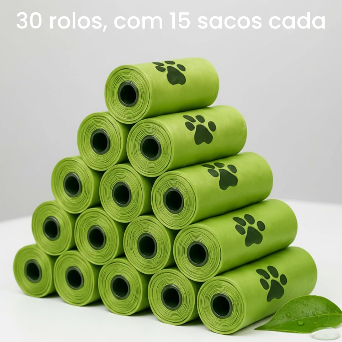 Kit 30 Refis Rolos 450 Saquinhos Higiênicos para Cães Pet Cata Caca Pets