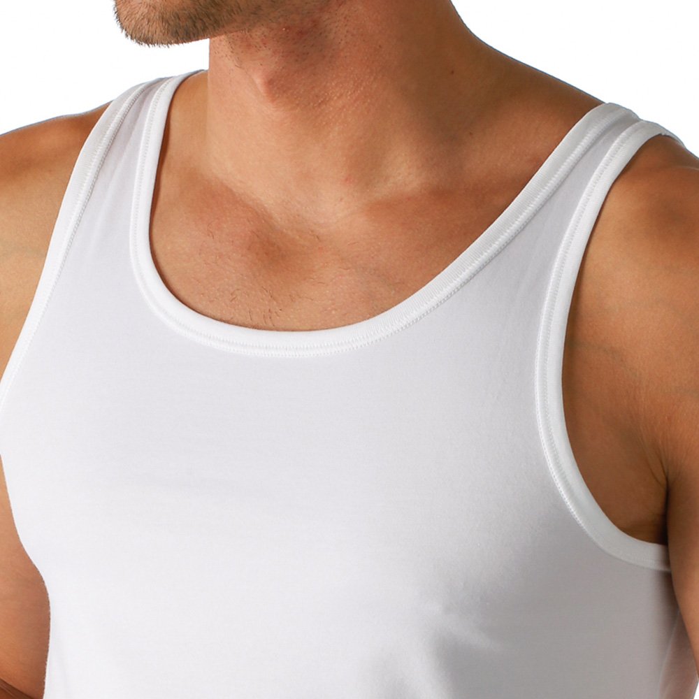Mey 2er Pack Herren Tanktop – Größe Männer Tank Top - Coolmax-Fasern Shirt Rundhals Unterhemd ohne Arm 46000 Dry Cotton