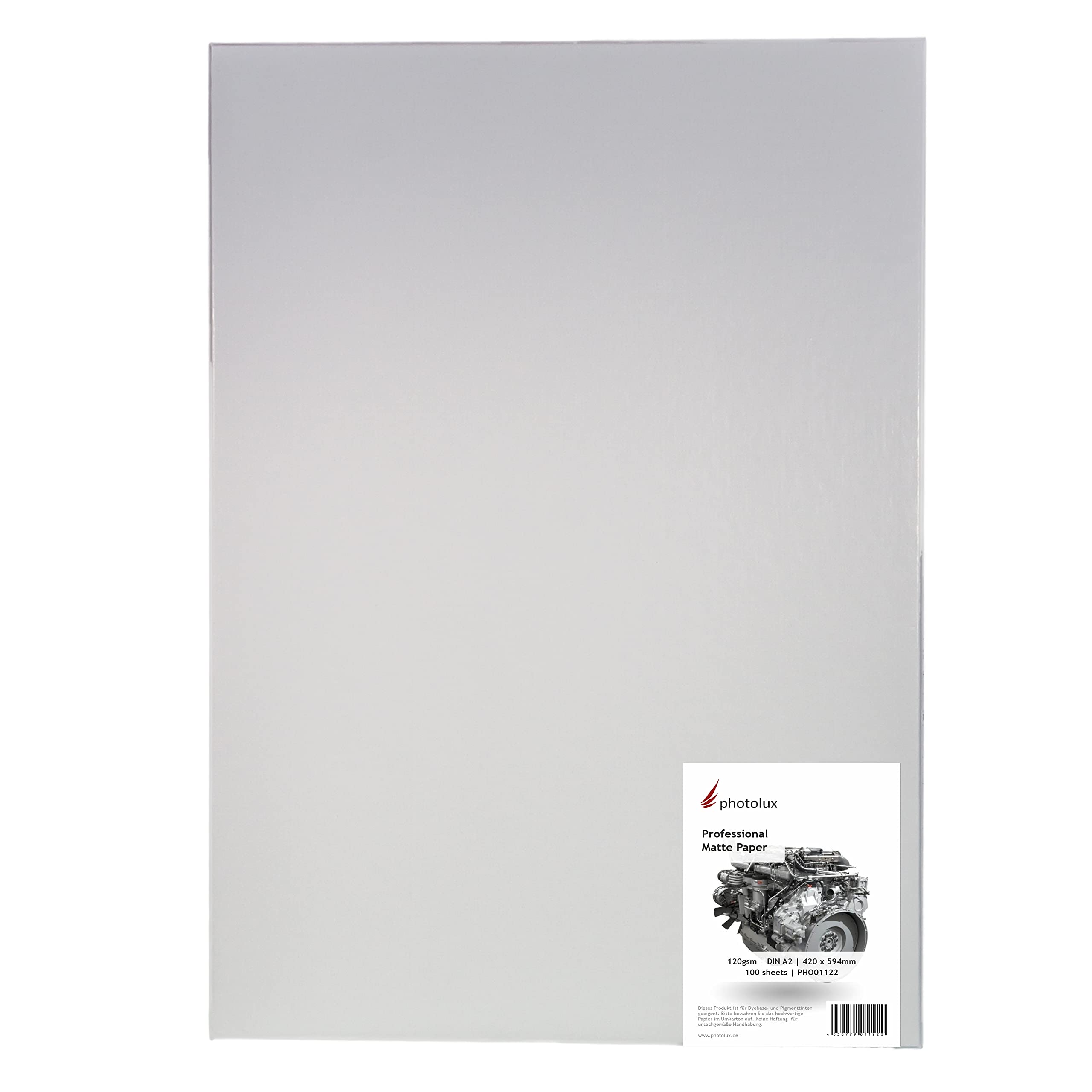 Professional Matte Paper 120 gsm Fotopapier in Premiumqualität DIN A2 (420x594mm) 100 Blatt