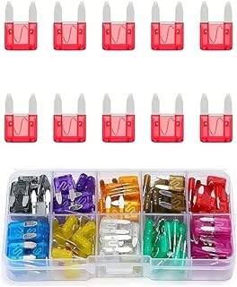 Mini Car Fuse Card Assorted Car Fuse Kit Assortment Kit Replacement Fuses for Small Cars, Trucks, Boats - (Mini Fuse - 10 Amp, 10 Pieces) - by KaberTrade