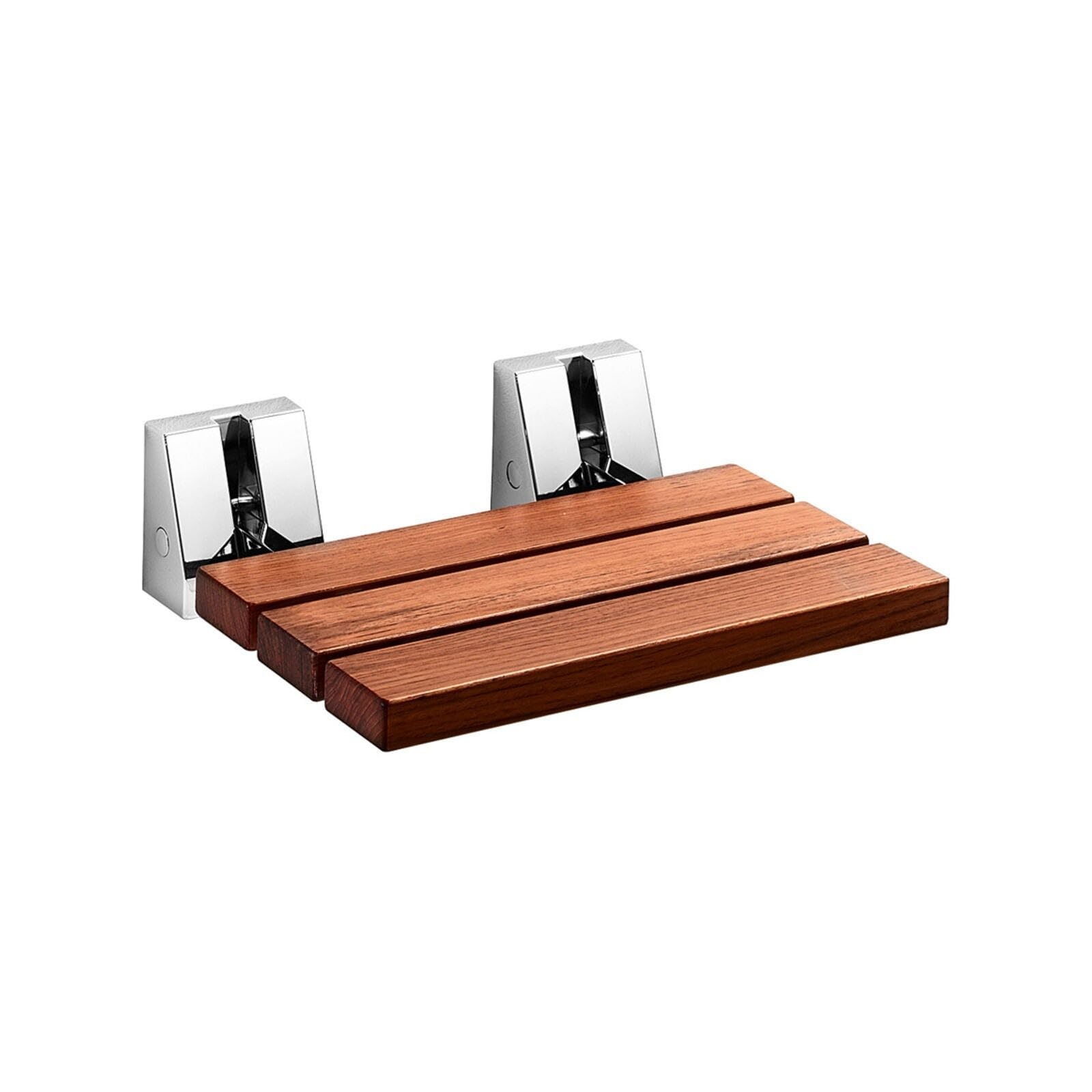 Asiento de Ducha, Serie Scagni, Modelo 54720, Acero Inoxidable y Madera, Acero, Cromado, único
