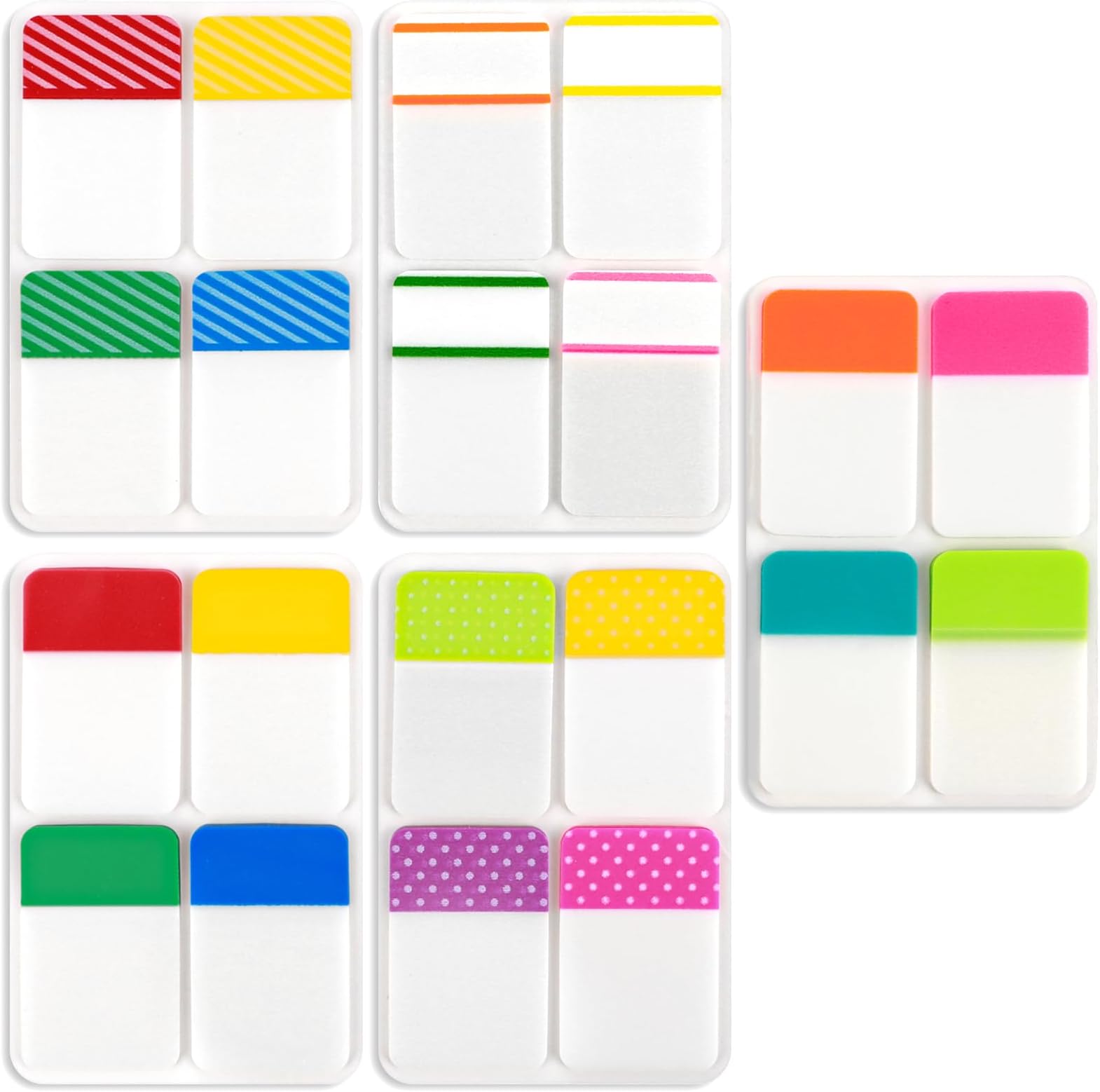 ELII 900 Pieces Tabs Sticky Index Tabs,Writable and Repositionable File Tabs Flags